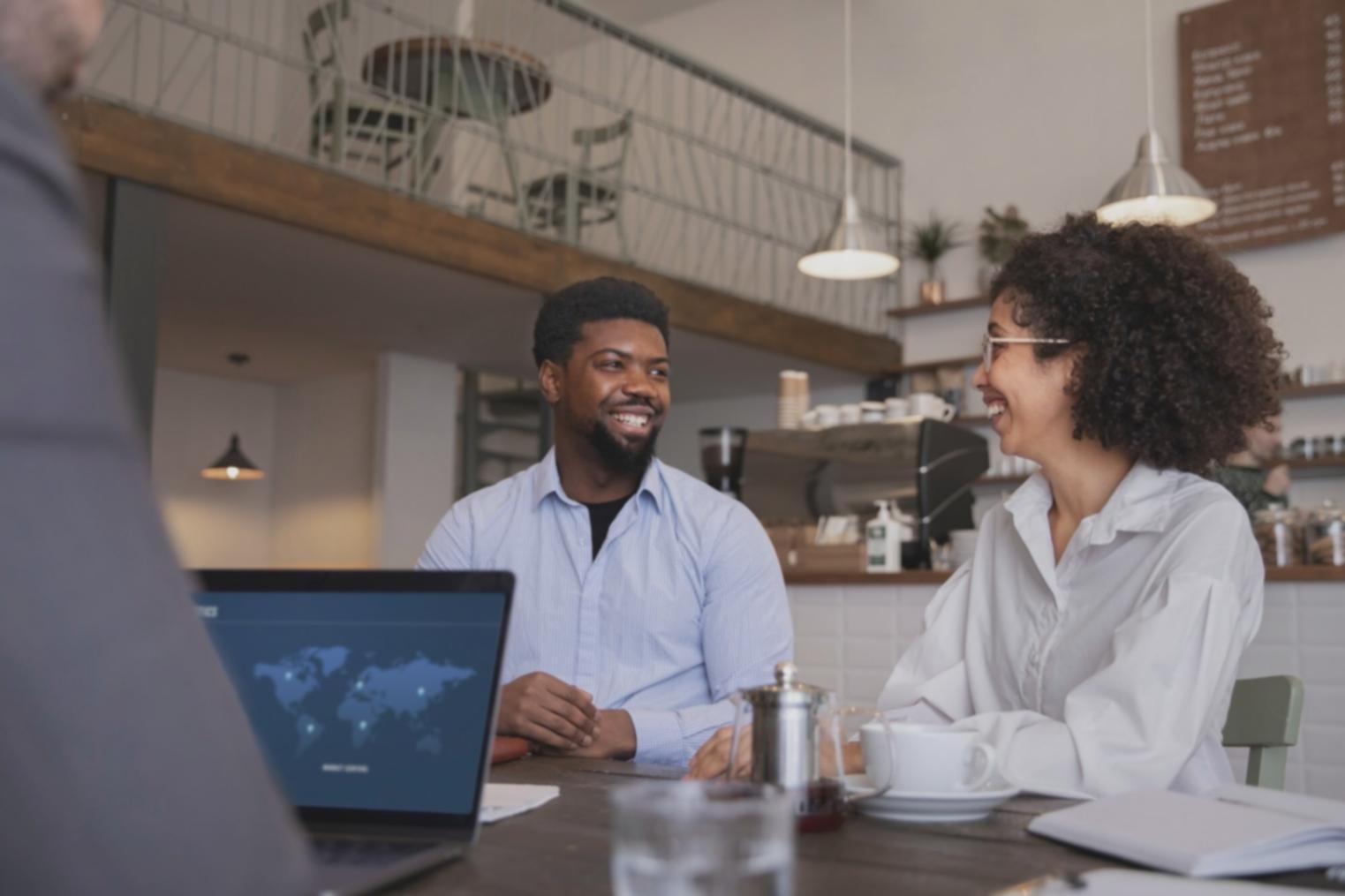 Financial consultation workspace with planning materials and budgeting tools